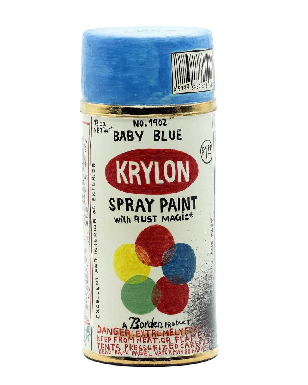 Ceramic Krylon Spray Can in Baby Blue