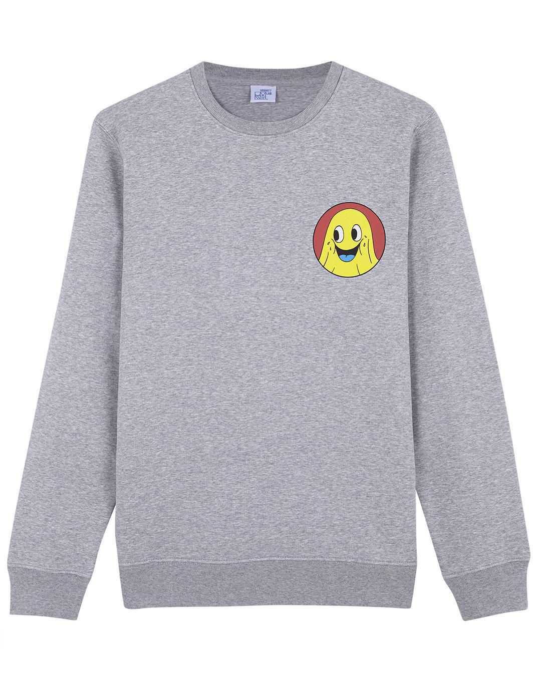 Sweatshirt in grey w/back print "La Venta de Humo"